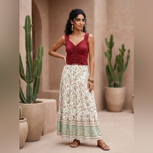 Burgundy Sweetheart Tank Top